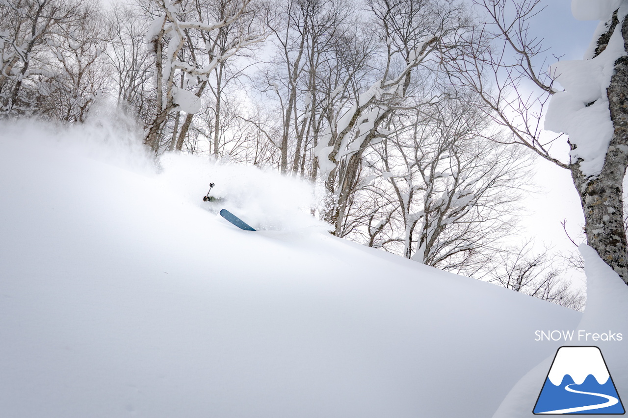 サッポロテイネ｜プロスキーヤー・中西太洋さんが、今季 SNOW Freaks 初登場。コンディション良好なゲレンデ＆パウダーを滑る、そして、撮る！